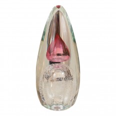 Clear sommerso glass sculpture 